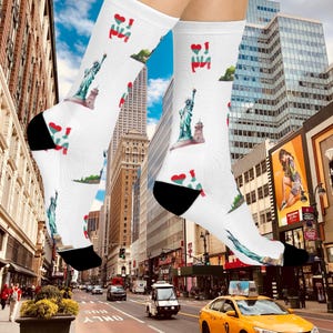Calzini imbottiti Statua della Libertà, regalo di New York, regalo divertente per i viaggiatori, calzini comodi e unici, perfetti per le vacanze