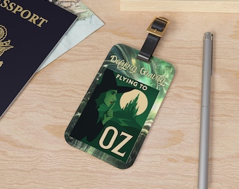 Defying Gravity Luggage Tag | Defying Gravity gift| Travel Accessory | Oz Inspired | Unique Gifts for Travelers, Witched Lovers, Adventurers