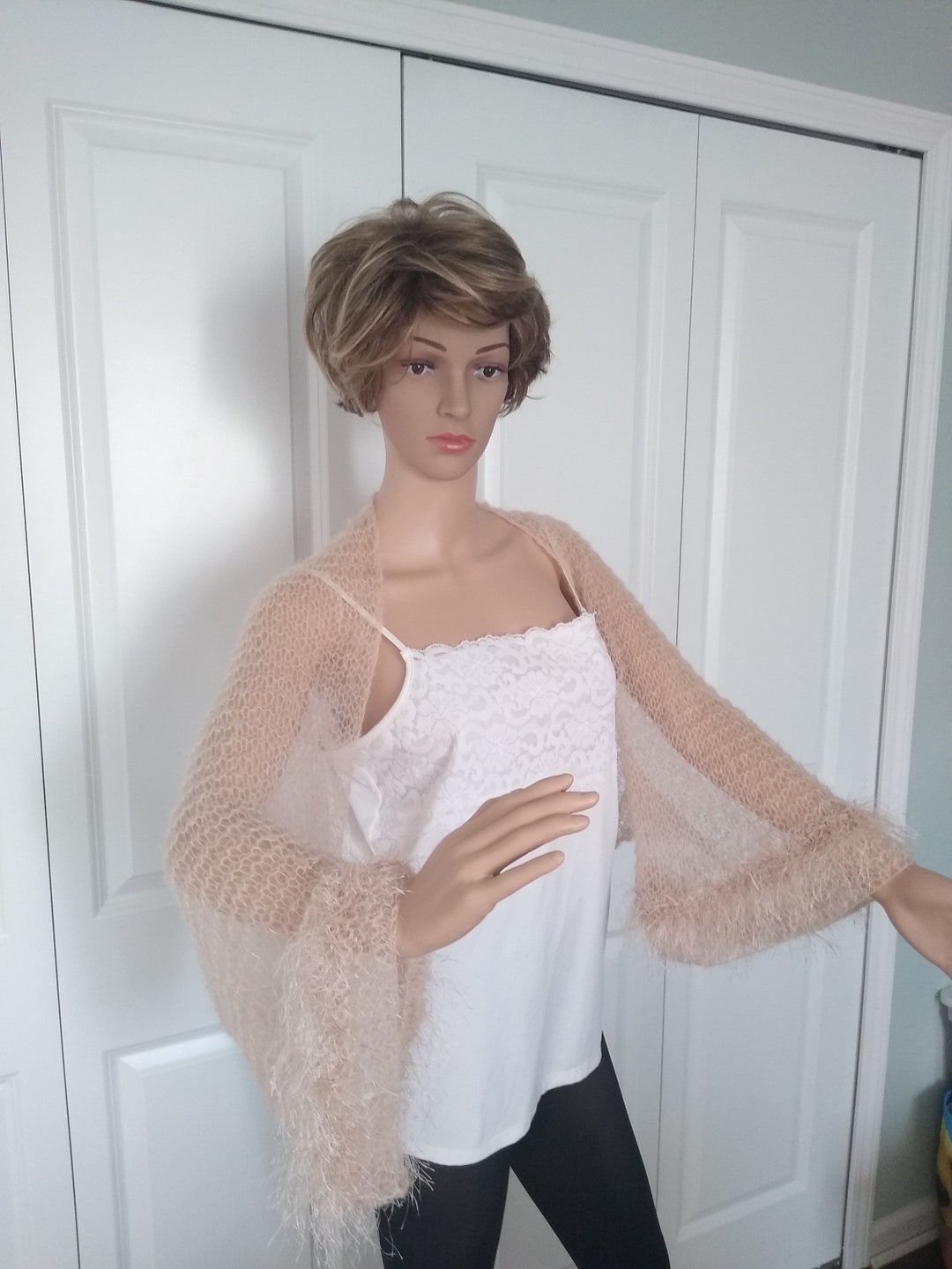 white see through shawl