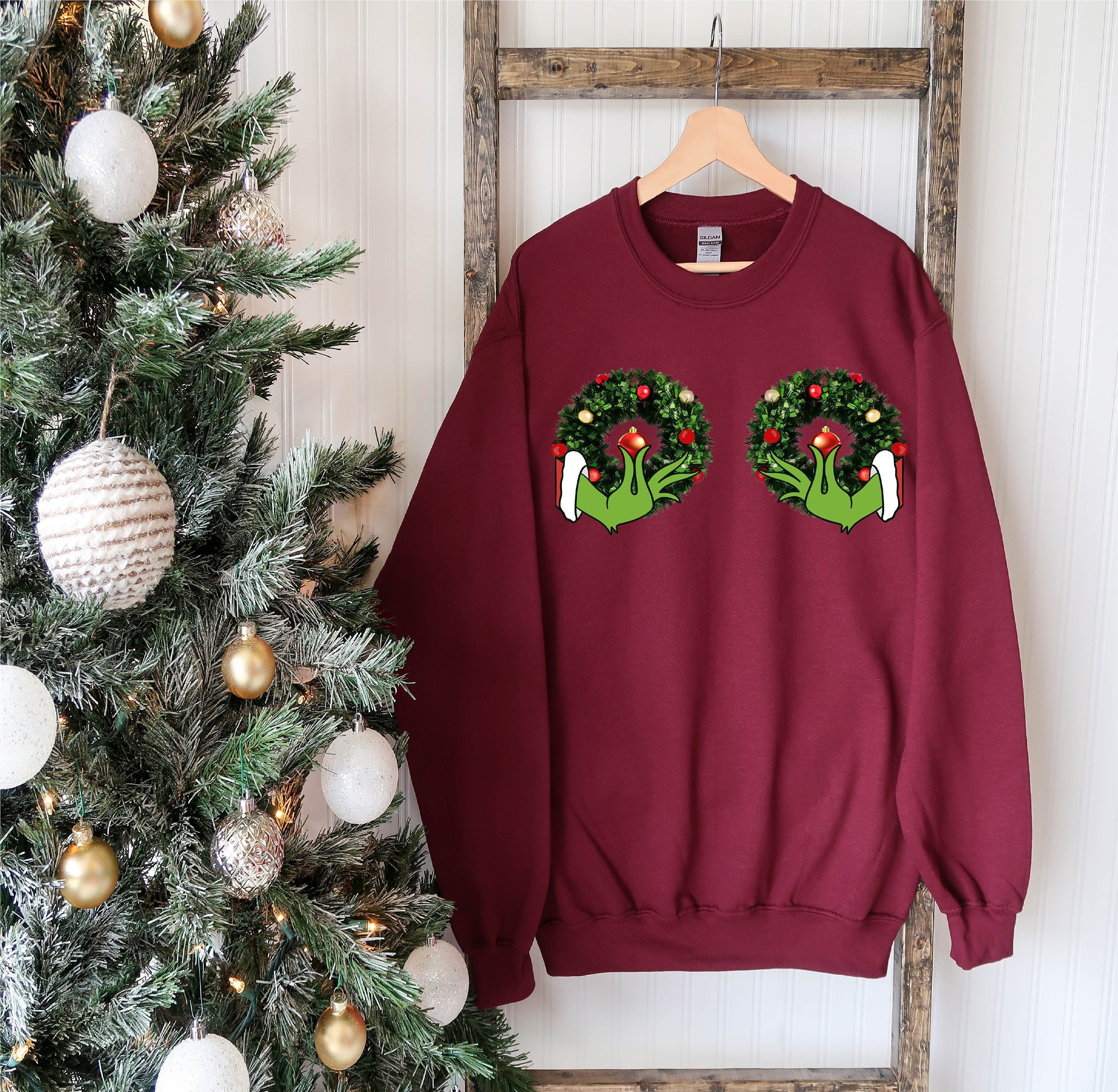 grinch adult sweater