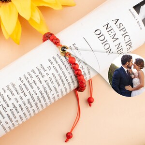 Personalized Photo Bead Bracelet, Projection Bracelet, Memorial Bracelet