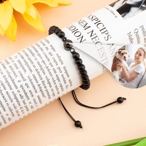 Personalized Photo Bead Bracelet, Projection Bracelet, Memorial Bracelet