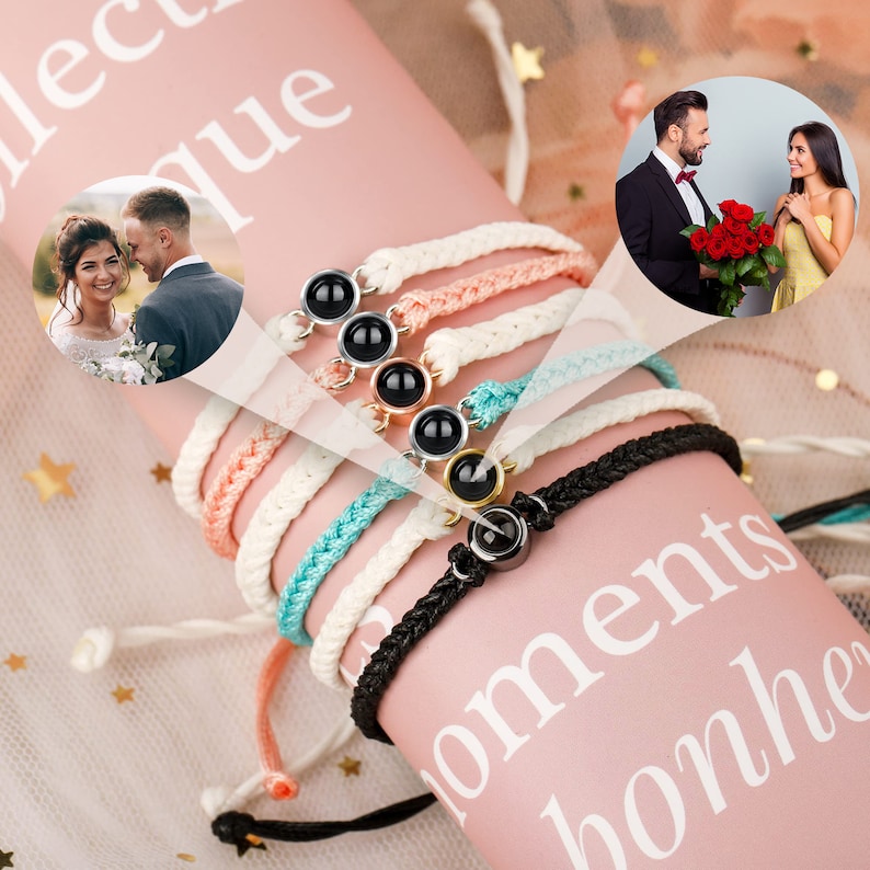 Personalized Photo Bracelet, Projection Bracelet, Memory Wristband, Anniversary Birthday Wedding Friend Gift For Lover Her Him Men Women Mom 