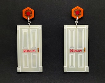 Horror Earrings ◾Handmade Jewelery ◾ Methacrylate Jewelery ◾ Halloween ◾Acrylic Earrings ◾ Horror Movie ◾ Old School Tattoo