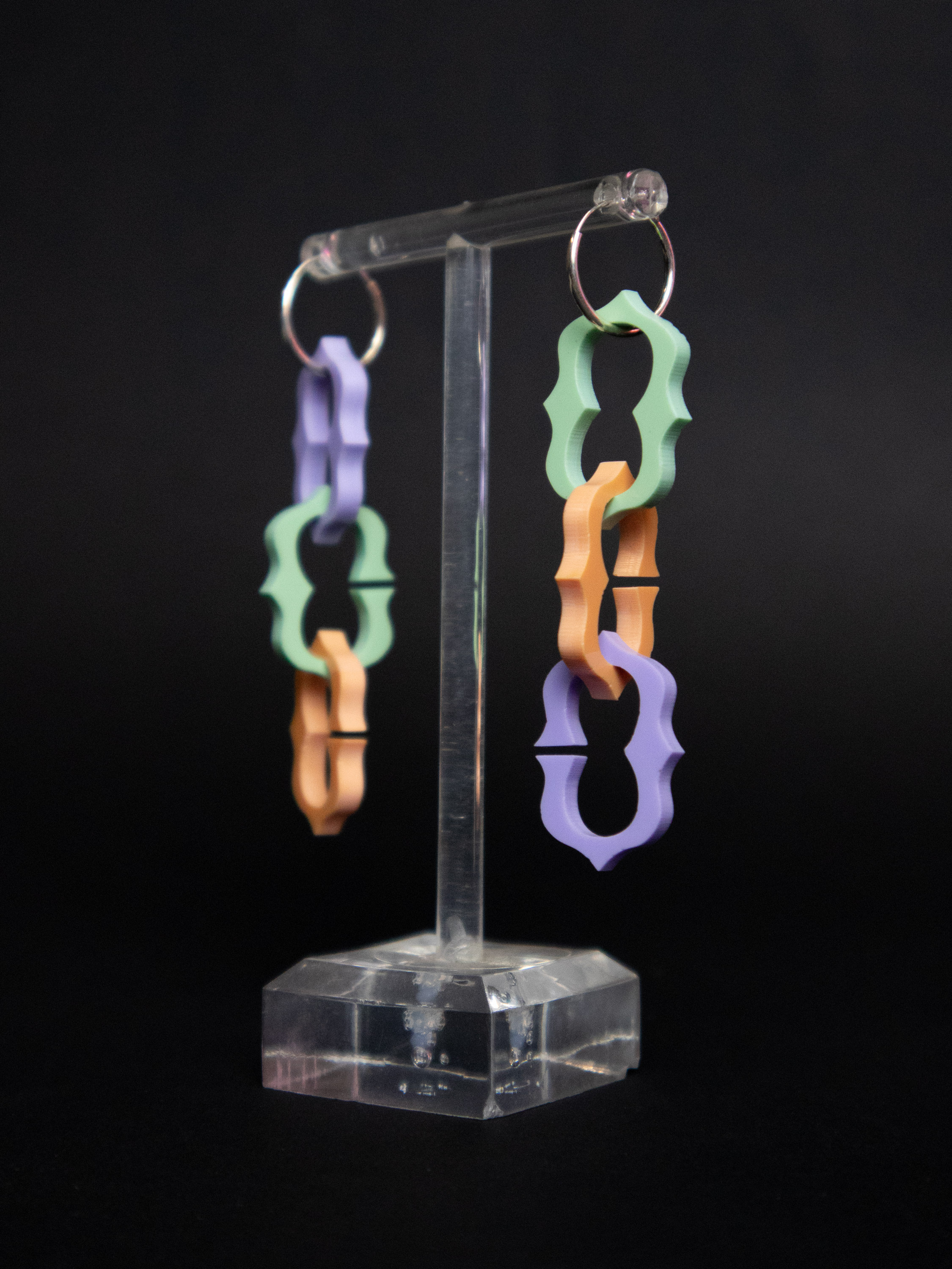 original earrings, punk jewelry, traditional tattoo inspo, tattoo design, pastel colors, chain earrings, handmade jewelry, acrylic.