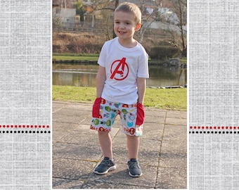Quade&#39;s Bubble-Pocket Shorts for Kids Sizes 2 to 14 PDF Sewing Pattern Instant Download