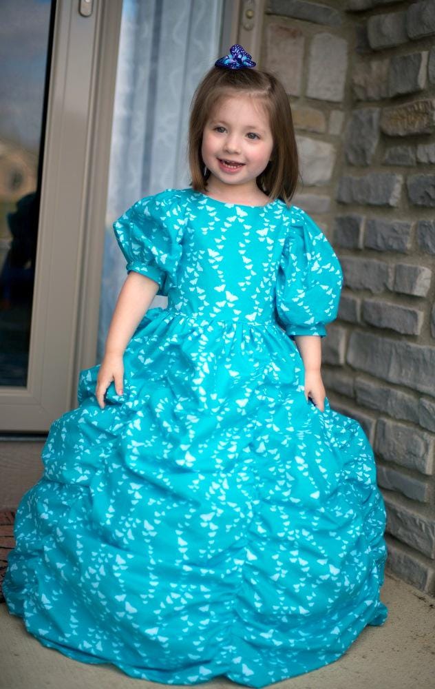 Kids Princess Dress Sewing Pattern: Ruched Gown, Sizes 2-14 Nancy's ...