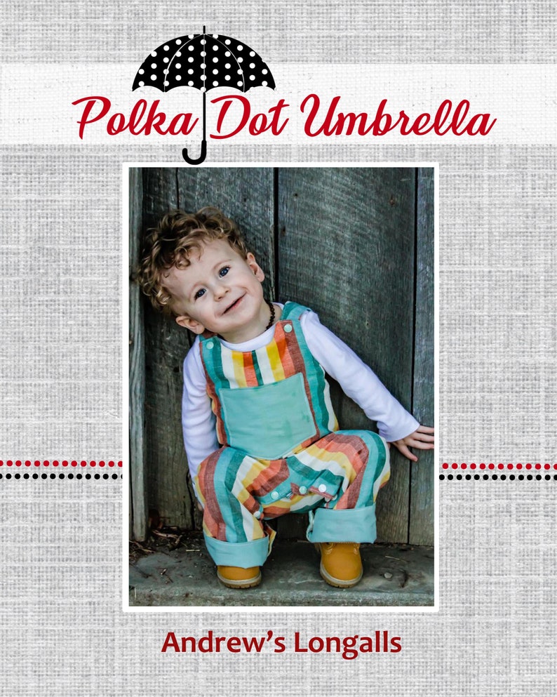Baby Longall Sewing Pattern: Andrew's Overalls, NB to 4T (PDF Pattern ...