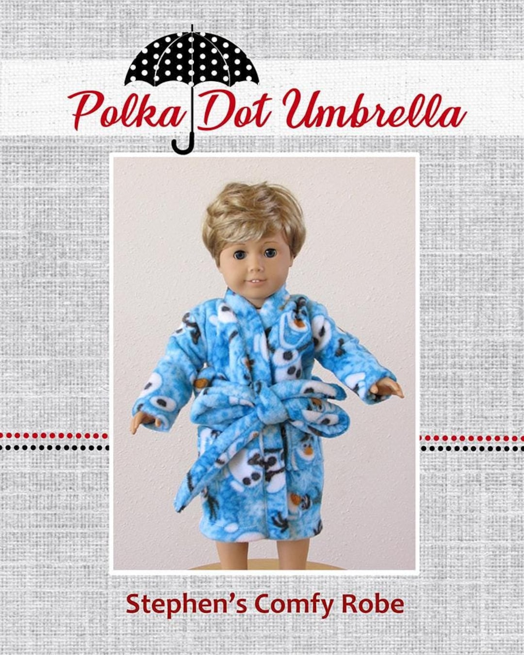 Plush Robe Pattern Doll Robe Sewing Pattern: Stephen’s Fleece Terry, 15