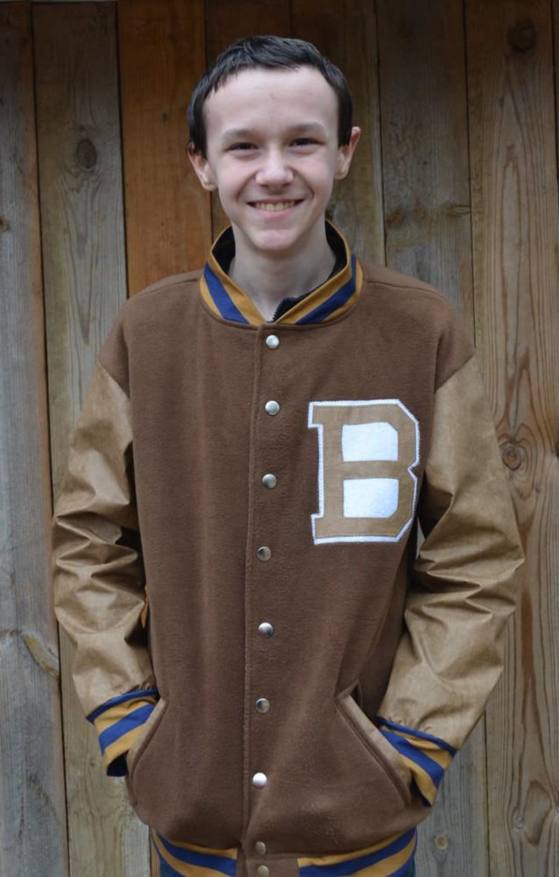 Adult Letterman Jacket Sewing Pattern: Brock's Varsity Sizes Mens XXS ...