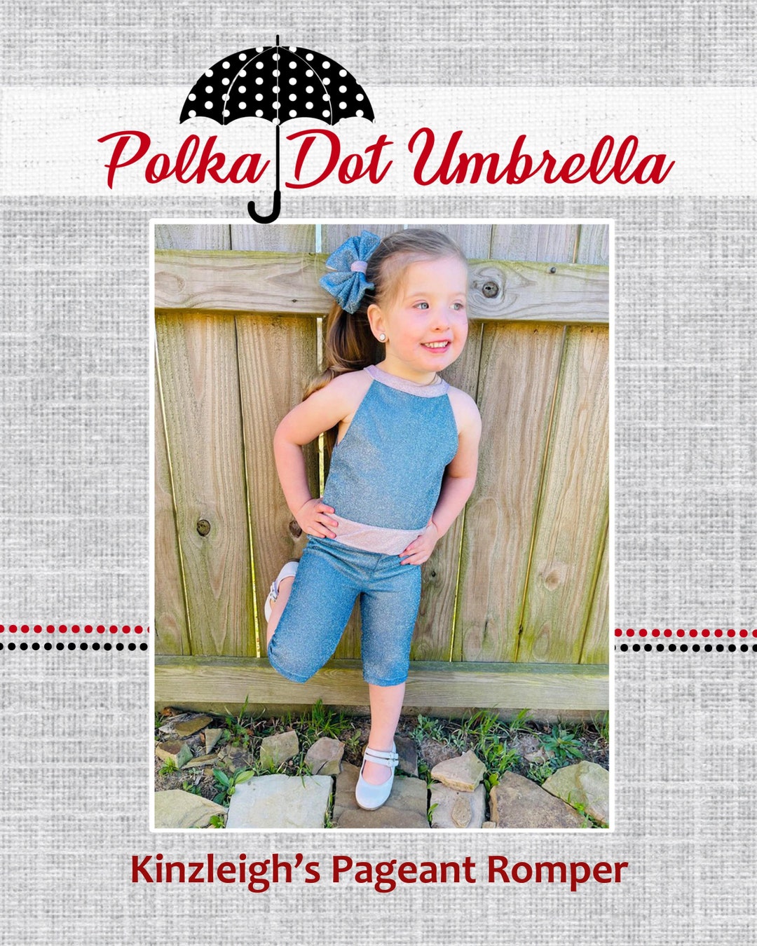 Kids Pageant Romper Sewing Pattern: Kinzleigh's Woven or Knit Dance ...