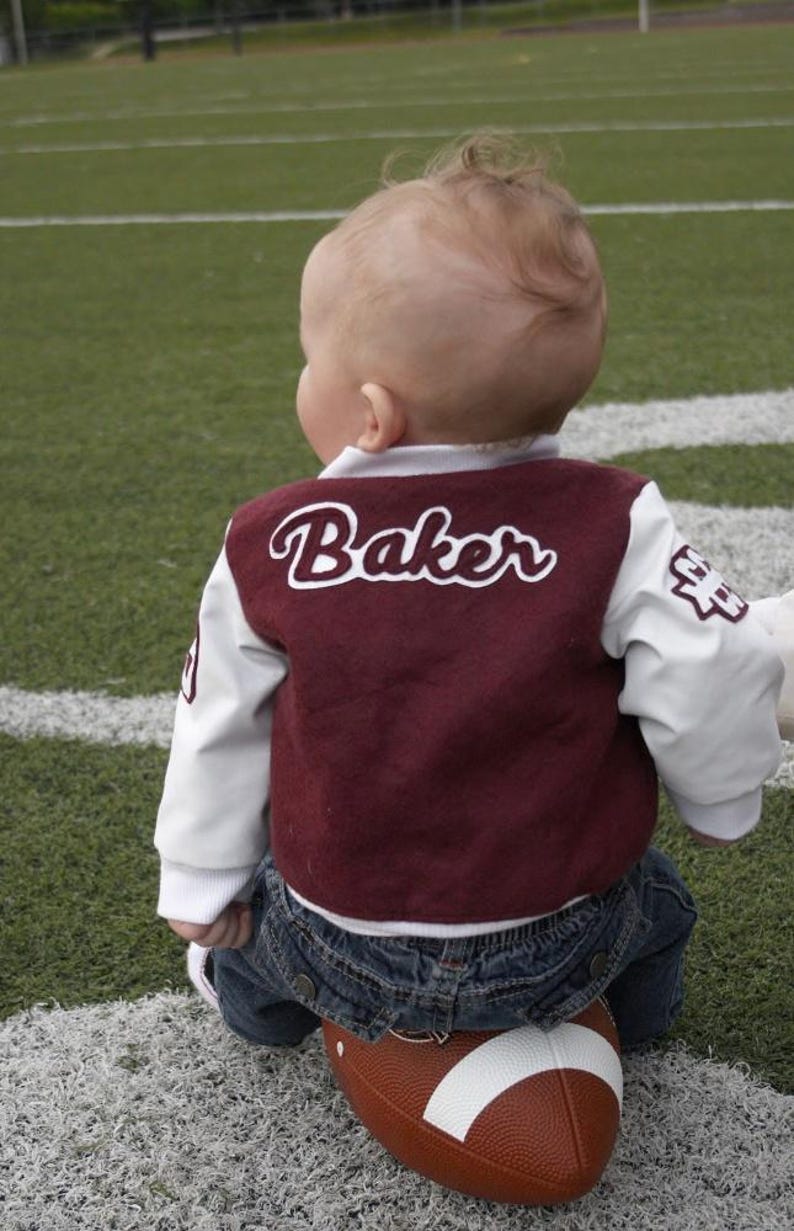 Baby Letterman Jacket Sewing Pattern: Brock's Varsity, NB to 18/24 ...