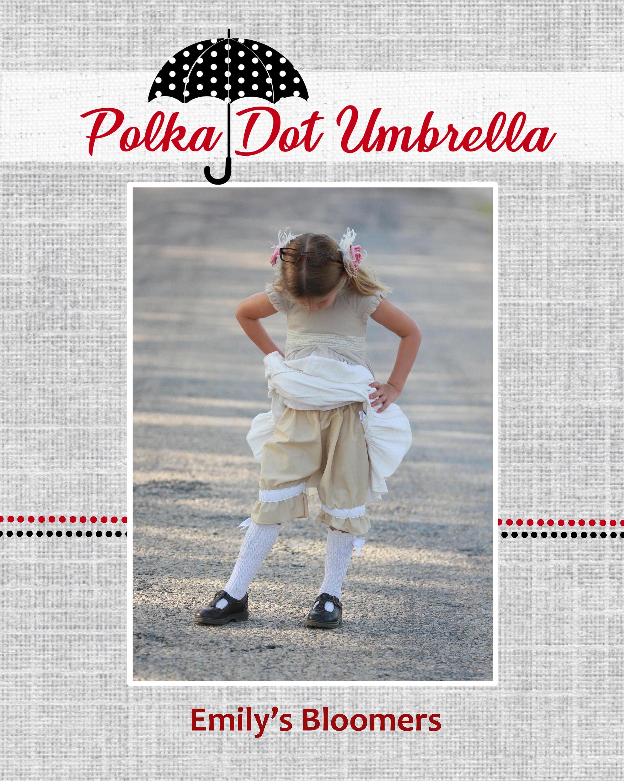Emily's Bloomers for Kids Sizes 2 to 14 PDF Sewing Pattern Instant Download