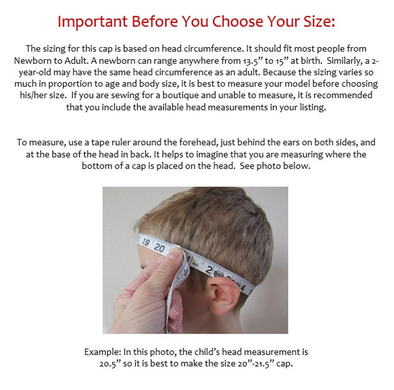 Newsboy Cap Sewing Pattern: Reversible Lined Hat, NB to Adult ...
