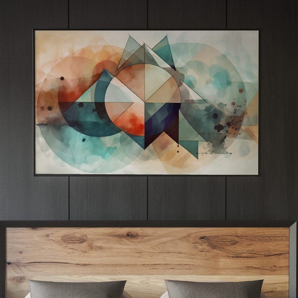 Boho Abstract Print | Modern Home Decor | Geometrical Wall Art | Colorful Abstract Painting | Living Room | Bedroom Decor | Poster Print