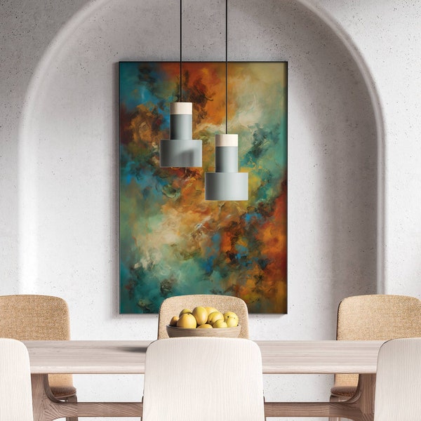 Modern Abstract Print | Modern Home Decor | Ölgemälde | Kunst | Colorful Abstract Painting | Wohnzimmer | Deko