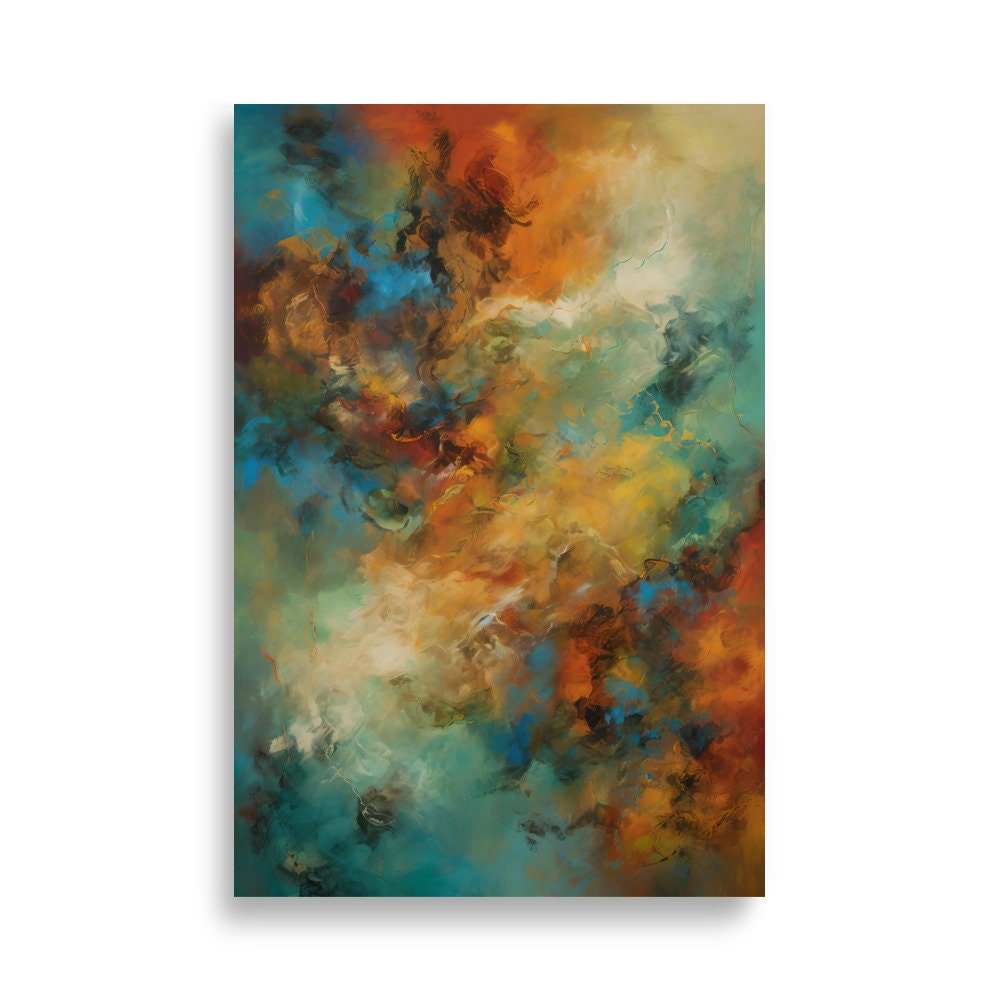 Moderne abstracte druk Eigentijds woondecoratie Olieverfschilderij ...