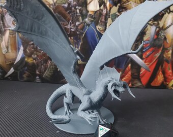 Black Dragon Adult (Chromatic)/ mz4250/ Huge Creature/ 75mm Scale Miniature/ Pathfinder/ D&D/ RPG / Tabletop/ Fantasy