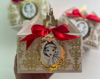 Snow White Favor Boxes, Princess Party Favor Boxes, Princess Treat Boxes, Snow White Candy box