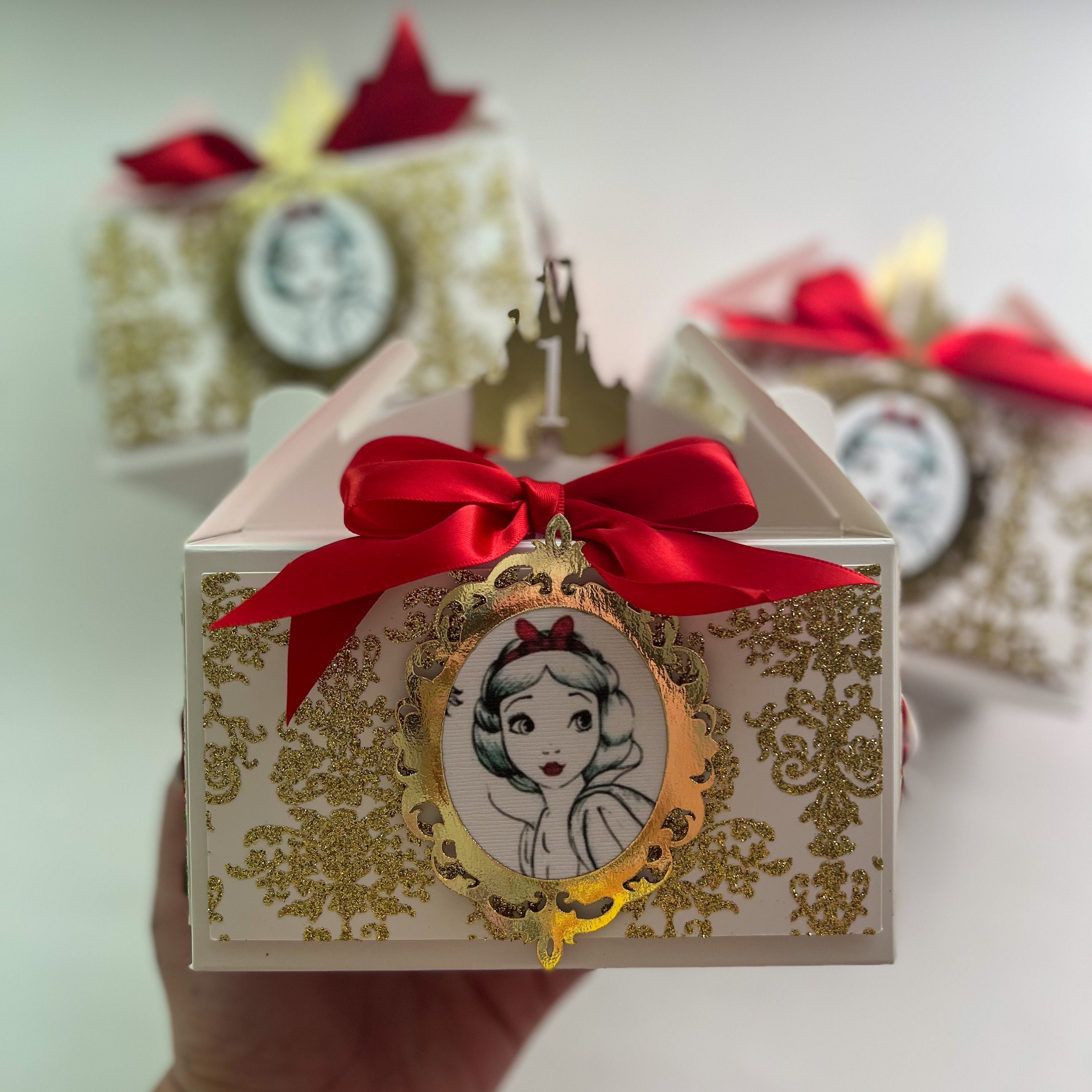 Snow White Favor Boxes, Princess Party Favor Boxes, Princess Treat Boxes, Snow White Candy box