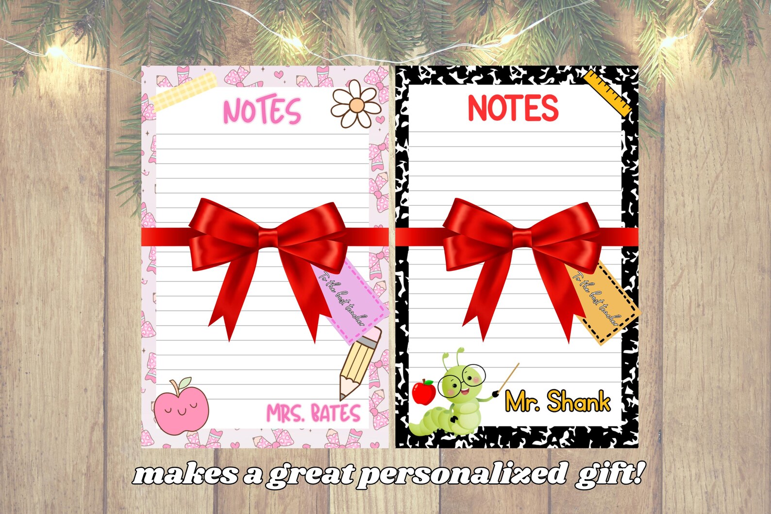 Personalized Teacher Notepad Gift: Custom Stationery (5.5x8.5 In) - Etsy