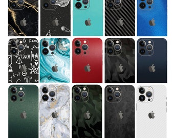 Para iPhone 17, 16, 15, 14, 13, 12, 11 Pro Max Plus Mini, funda protectora de vinilo, calcomanía de repuesto, fabricada en Alemania