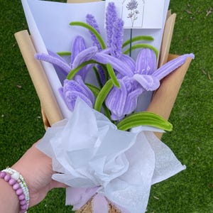 Small Lavendar Bouquet - Handmade Pipe Cleaner Flowers - Perfect Gift for Birthday, Anniversary, Graduation, or Special Occasion