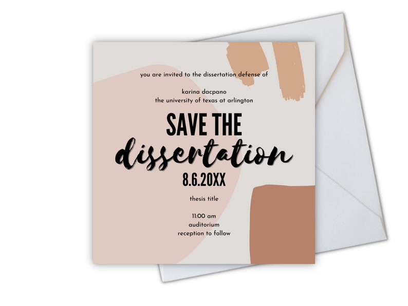 phd defense invitation Dissertation Invitation PhD EdD Doctoral Defense Instagram image 1