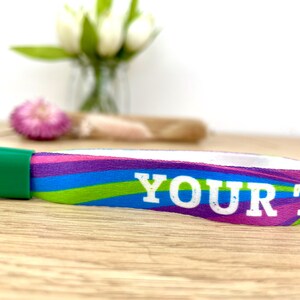 Personalisierte Festival Armbänder Bedruckte Stoffbändchen
