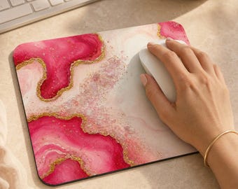 Tapis de souris en quartz rose « Carte vers où vous êtes »