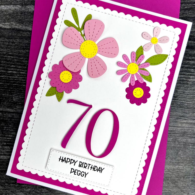 70th Birthday Card - Etsy