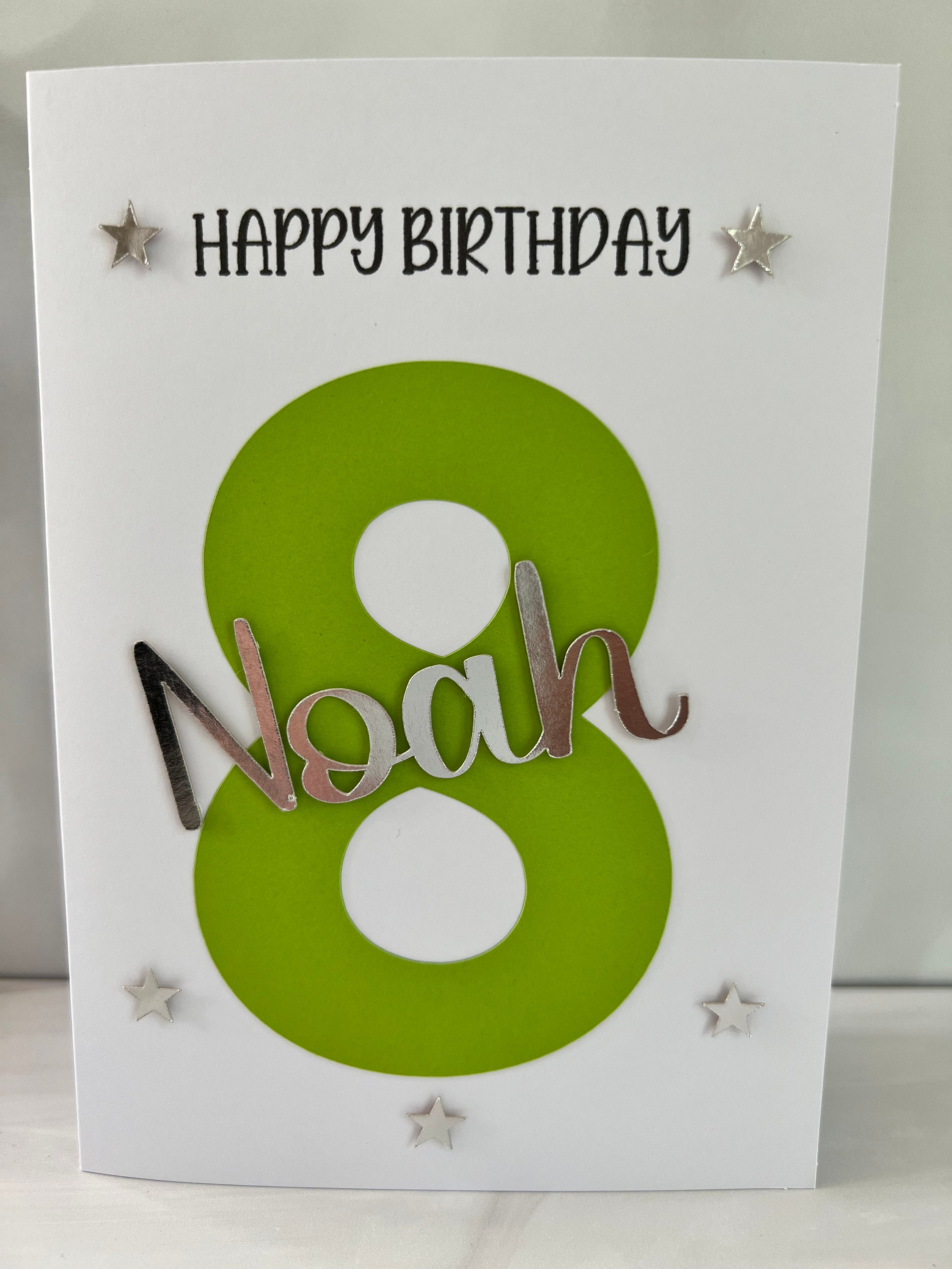 8th Birthday Card Kids Age Card Personalized - Etsy