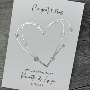 Engagement Card, Handmade and Personalized for the Happy Couple