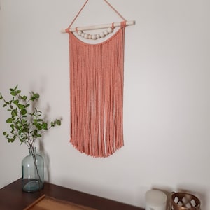 Macrame Wall Hanging | Wall Decor | Wall Hanging | Handmade | Gift for Her | Peach | Fiber Art | Home Decor