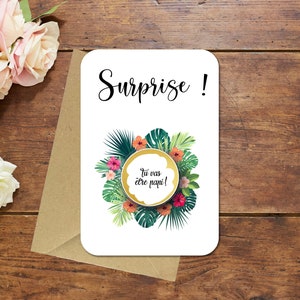 Carte à gratter "Tu vas être papi !" grand-père  - texte personnalisable - Annonce de grossesse - Naissance - Faire Part - Enfant