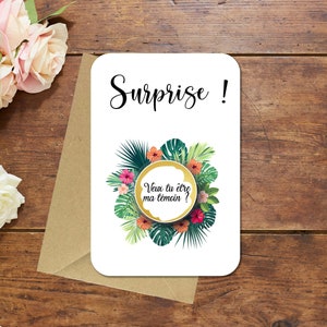 Carte à gratter "Veux-tu être ma témoin ?"  - texte personnalisable - Mariage - EVJFille - Fête - enterrement de vie de jeune fille