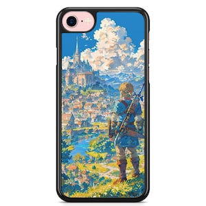 Coque iPhone Samsung 5,5S,6,6S,7,8,SE,X,11,12,13,14,15,16 Link The Legend of Zelda Breath of the Wild