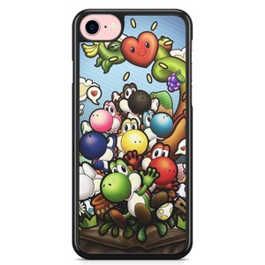 iPhone hoesje Samsung 5,5S,6,6S,7,8,SE,X,11,12,13,14,15,16 Yoshi Super Mario Bros Party Cute