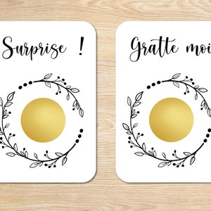 Customizable scratch card - Pregnancy announcement - Wedding - Birthday - Birth Announcement - Godfather - Godmother
