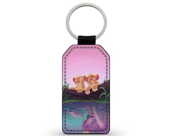 Keyring Keychain Faux Leather Simba Nala The Lion King Disney