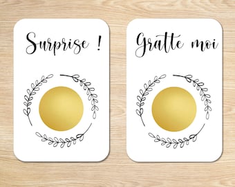 Customizable scratch card - Pregnancy announcement - Wedding - Birthday - Birth Announcement - Godfather - Godmother