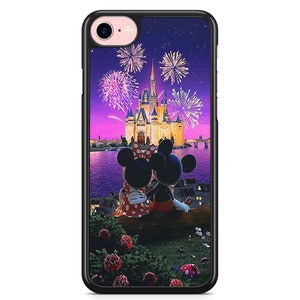 Custodia iPhone Samsung 5,5S,6,6S,7,8,SE,X,11,12,13,14,15,16 Disneyland Topolino Minnie Amore Amore Carino Carino