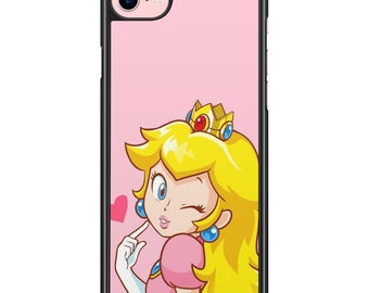 Case iPhone Samsung 5,5S,6,6S,7,8,SE,X,11,12,13,14,15 Princess Peach Super Mario