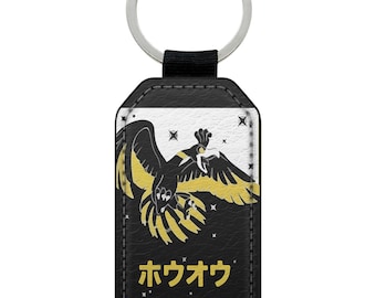 Keychain Ring Imitation Leather Faux Leather Ho-Oh Pokemon