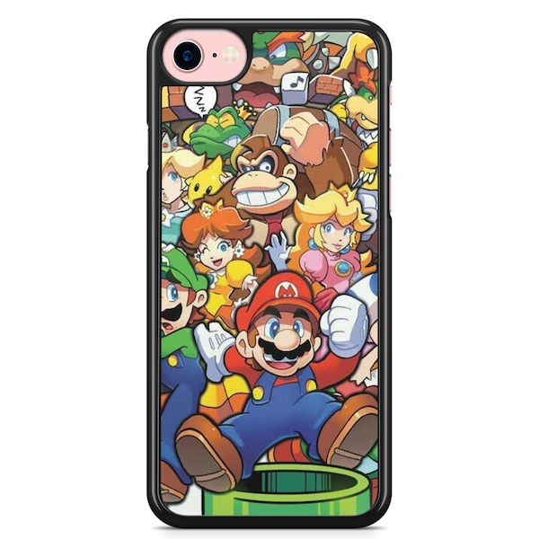 iPhone Hülle 5,5S,6,6S,7,8,SE,X,11,12,13,14,15 Super Mario Odyssey Space Galaxy Vintage