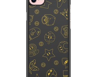 Capa personalizada para iPhone Samsung 5, 5S, 6, 6S, 7, 8, SE, X, 11, 12, 13, 14, 15, 16 Super Mario Kart Switch Deluxe Items