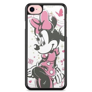 Custodia iPhone Samsung 5,5S,6,6S,7,8,SE,X,11,12,13,14,15,16 Minnie Mouse carino Disney