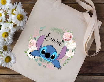 Torba z nadrukiem Torba z Twoim imieniem - Lilo i Stich Disney - dzieci w wieku przedszkolnym