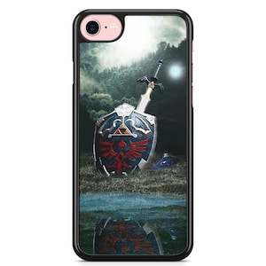 Coque iPhone Samsung 5,5S,6,6S,7,8,SE,X,11,12,13,14,15,16 The Legend of Zelda Ocarina of Time Hylian Shield