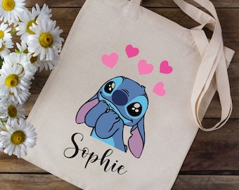 Torba z nadrukiem Torba z Twoim imieniem - Lilo i Stich Disney - dzieci w wieku przedszkolnym